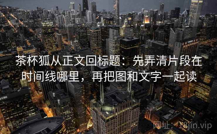 茶杯狐从正文回标题：先弄清片段在时间线哪里，再把图和文字一起读